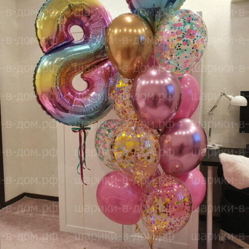 Радужный хит с цифрой 8 для дочки, девочки