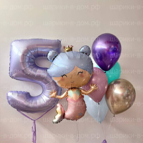 Набор лавандовый сет с русалочкой на 5 лет дочке, девочке