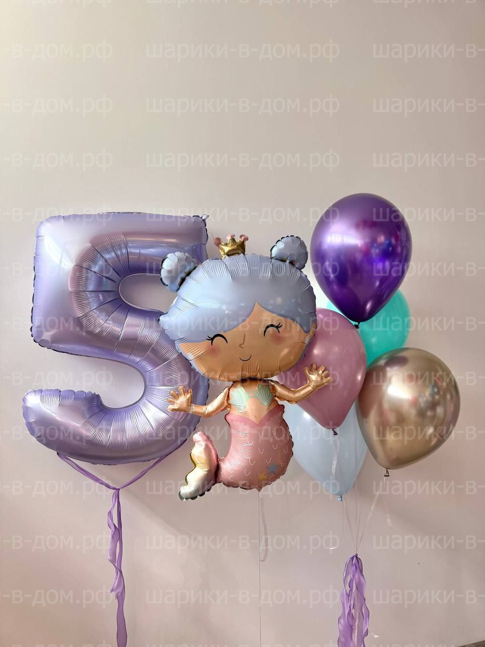 Набор лавандовый сет с русалочкой на 5 лет дочке, девочке