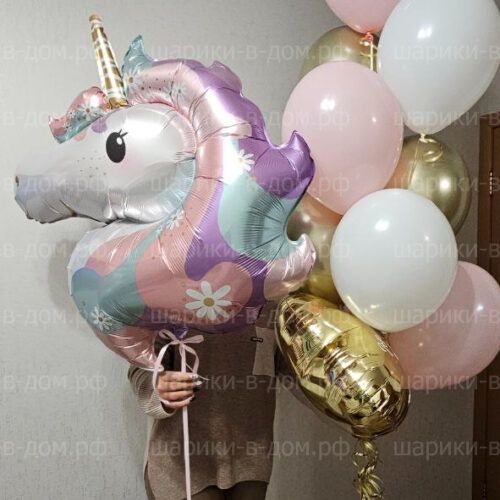 Нежный, цветочный единорог на день рождения девочке, девушке, дочке