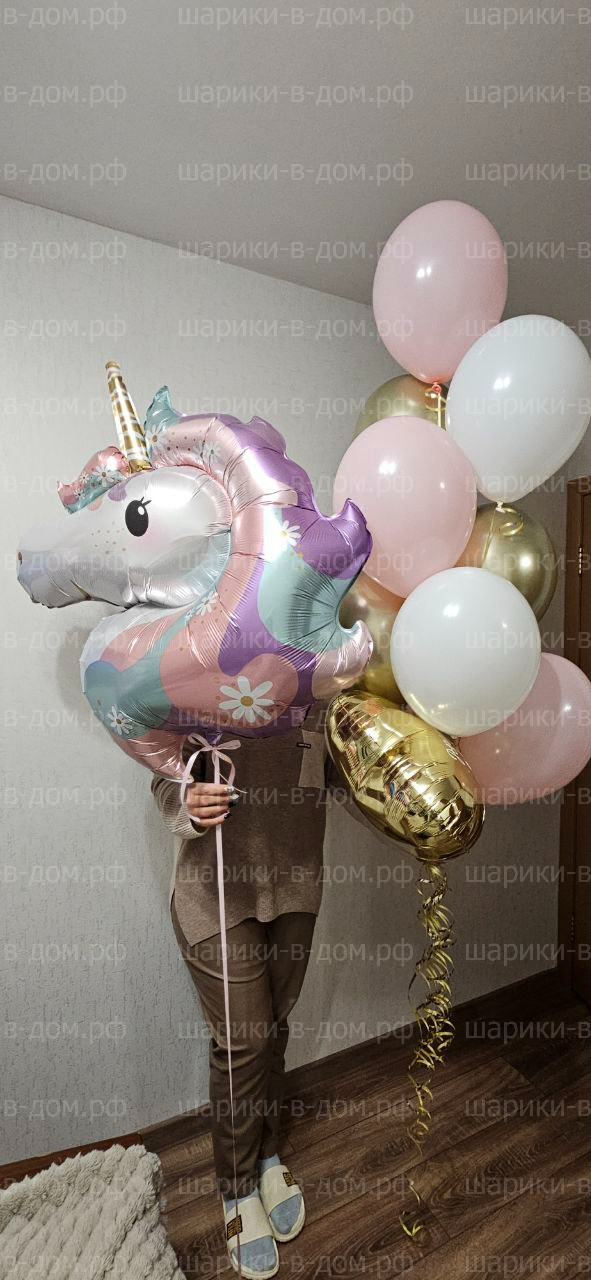 Нежный, цветочный единорог на день рождения девочке, девушке, дочке