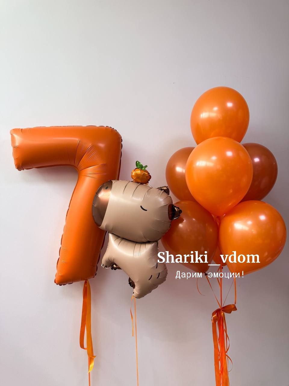 Оранжевый закат с капибарой на 7лет ребенка, сына, девочки