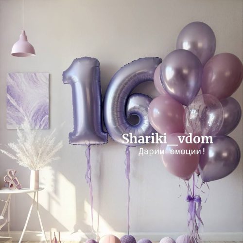 Сет лиловая роза на 16 лет дочке, девочке, девушке